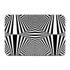 Black And White Stripes Plate Mats by SpinnyChairDesigns