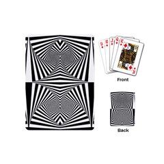 Black And White Stripes Playing Cards Single Design (mini) by SpinnyChairDesigns