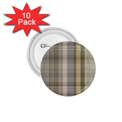 Beige Tan Madras Plaid 1 75  Buttons (10 Pack) by SpinnyChairDesigns