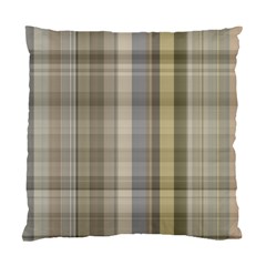 Beige Tan Madras Plaid Standard Cushion Case (two Sides)