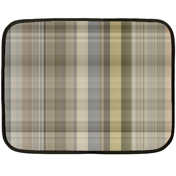 Beige Tan Madras Plaid Fleece Blanket (Mini)