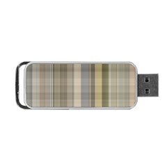 Beige Tan Madras Plaid Portable Usb Flash (one Side) by SpinnyChairDesigns