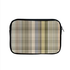 Beige Tan Madras Plaid Apple Macbook Pro 15  Zipper Case by SpinnyChairDesigns