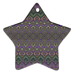 Boho Hearts And Flowers Ornament (star) by SpinnyChairDesigns