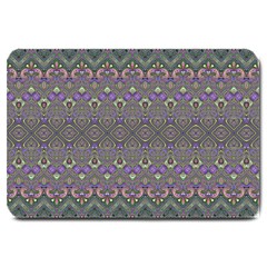 Boho Hearts And Flowers Large Doormat  by SpinnyChairDesigns