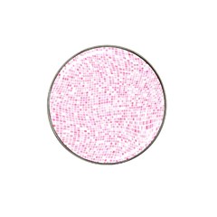 Pink And White Checkered Hat Clip Ball Marker (10 Pack) by SpinnyChairDesigns