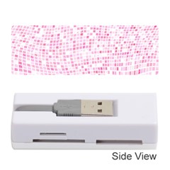 Pink And White Checkered Memory Card Reader (stick) by SpinnyChairDesigns