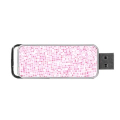 Pink And White Checkered Portable Usb Flash (one Side) by SpinnyChairDesigns