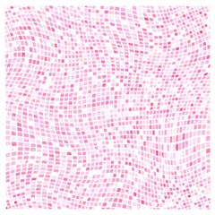 Pink And White Checkered Wooden Puzzle Square by SpinnyChairDesigns