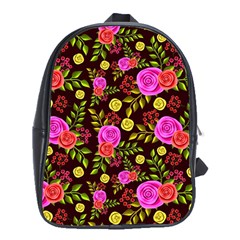 Background Rose Wallpaper School Bag (xl)