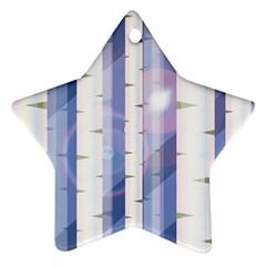 Birch Tree Forest Digital Ornament (Star)