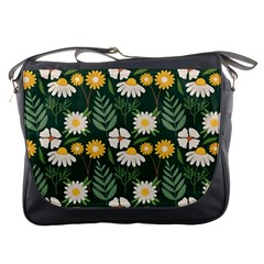 Flower Green Pattern Floral Messenger Bag