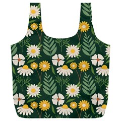 Flower Green Pattern Floral Full Print Recycle Bag (xxxl)