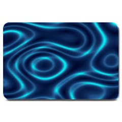 Blue Wavy Large Doormat  by Sabelacarlos