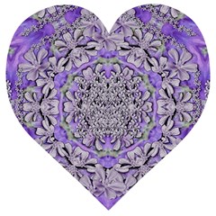 Floral Wreaths In The Beautiful Nature Mandala Wooden Puzzle Heart by pepitasart