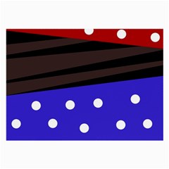 Mixed-lines-dots Black-bg Large Glasses Cloth by Casemiro