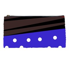 Mixed-lines-dots Black-bg Pencil Case