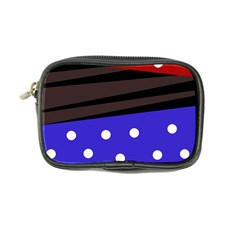 Mixed-lines-dots Black-bg Coin Purse by Casemiro