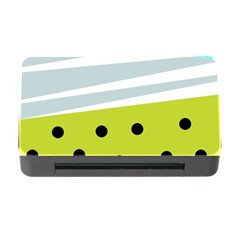 Mixed Polka Dots And Lines Pattern, Blue, Yellow, Silver, White Colors Memory Card Reader With Cf by Casemiro