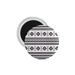 Black And White Aztec 1 75  Magnets by tmsartbazaar