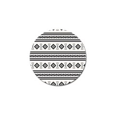 Black And White Aztec Golf Ball Marker (10 Pack) by tmsartbazaar