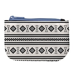 Black And White Aztec Large Coin Purse by tmsartbazaar