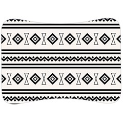 Black And White Aztec Velour Seat Head Rest Cushion by tmsartbazaar