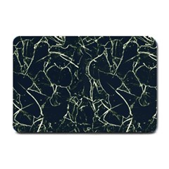 Neon Silhouette Leaves Print Pattern Small Doormat  by dflcprintsclothing