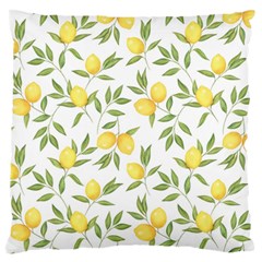 Lemons Large Flano Cushion Case (one Side) by Angelandspot