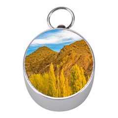 El Leoncito National Park, San Juan Province, Argentina Mini Silver Compasses by dflcprintsclothing