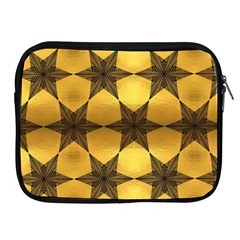 Black & Gold Geometric Stars Pattern  Apple Ipad 2/3/4 Zipper Cases by Graphika