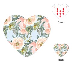 Pink Old Fashioned Roses Playing Cards Single Design (heart) by Angelandspot