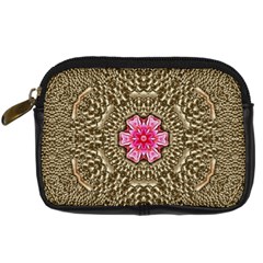 Earth Can Be A Beautiful Flower In The Universe Digital Camera Leather Case by pepitasart