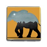 Illustrations Sketch Elephant Wallpaper Memory Card Reader (Square 5 Slot) Front