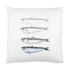 Pencil Fish Sardine Drawing Standard Cushion Case (two Sides) by HermanTelo