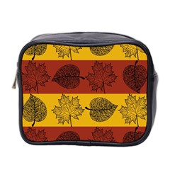 Autumn Leaves Colorful Nature Mini Toiletries Bag (two Sides)