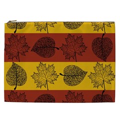 Autumn Leaves Colorful Nature Cosmetic Bag (xxl)