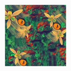 Illustrations Color Cat Flower Abstract Textures Orange Medium Glasses Cloth (2 Sides)