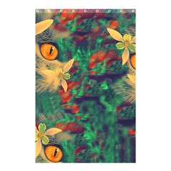 Illustrations Color Cat Flower Abstract Textures Orange Shower Curtain 48  X 72  (small)  by Alisyart