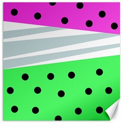 Dots And Lines, Mixed Shapes Pattern, Colorful Abstract Design Canvas 20  X 20  by Casemiro