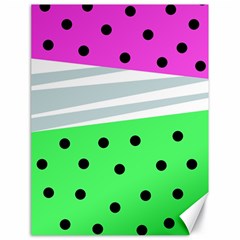 Dots And Lines, Mixed Shapes Pattern, Colorful Abstract Design Canvas 18  X 24  by Casemiro