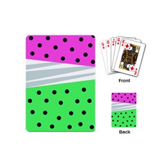 Dots And Lines, Mixed Shapes Pattern, Colorful Abstract Design Playing Cards Single Design (mini) by Casemiro