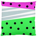 Dots and lines, mixed shapes pattern, colorful abstract design Large Cushion Case (Two Sides) Front