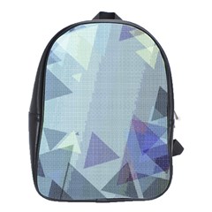 Light Blue Green Grey Dotted Abstract School Bag (large) by Graphika