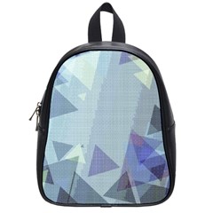 Light Blue Green Grey Dotted Abstract School Bag (small) by Graphika