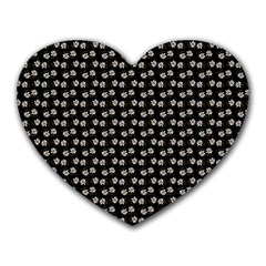 Daisy Black Heart Mousepads