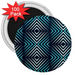 Blue Motif Design 3  Magnets (100 Pack) by tmsartbazaar