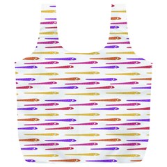 Cartoon Style Snake Drawing Motif Pattern Print Full Print Recycle Bag (xl)