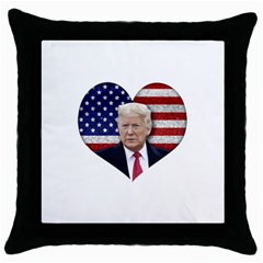 Trump President Sticker Design Throw Pillow Case (black) by dflcprintsclothing