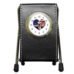 Trump President Sticker Design Pen Holder Desk Clock by dflcprintsclothing